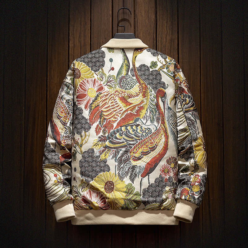 Bestickte Herrenjacke Slim Fit Für Frühling Und Herbst_voghion.com
