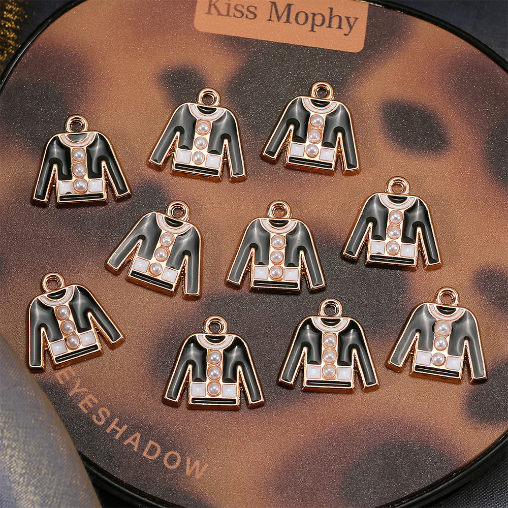 10 Pieces Simple Style Clothes Alloy Enamel Inlay Pendant Jewelry Accessories display picture 5