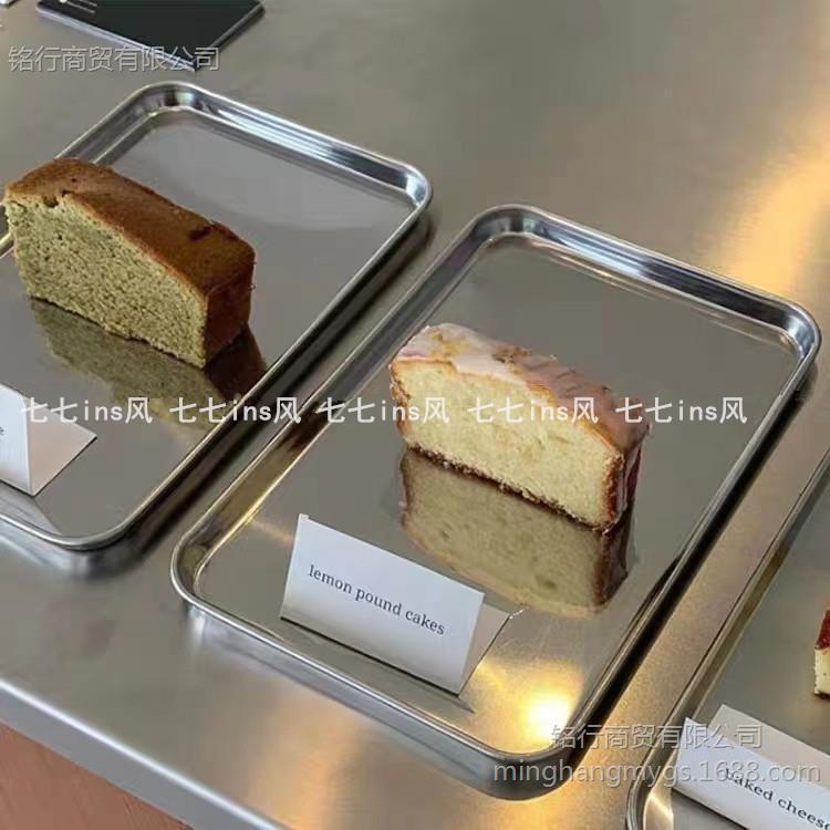 Industrial Style Korean ins Metal Nordic Stainless Steel Rectangular Cafe Tray Storage Plate Dim Sum Cake Plate Industrial Style Korean ins Metal Nordic Stainless Steel Rectangular Cafe Tray Storage Plate Dim Sum Cake Plate