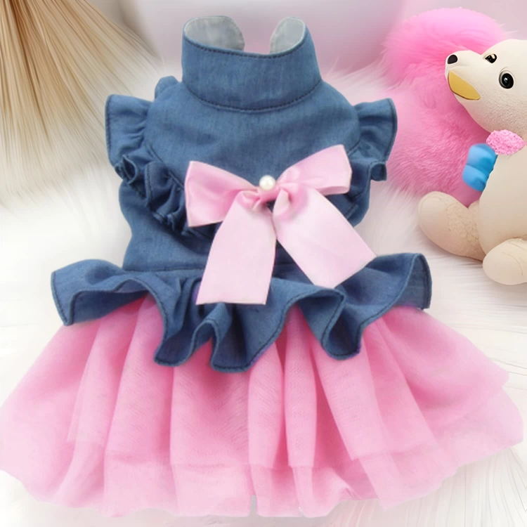 Pet собака одежда Весна и лето любимчика Кошка юбка Тедди принцесса юбка новая собака свадебное платье Производители ПЭТ юбка