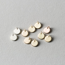 驰航饰品跨境不锈钢吊牌diy饰品欧美不锈钢刻字星座光面圆牌配件