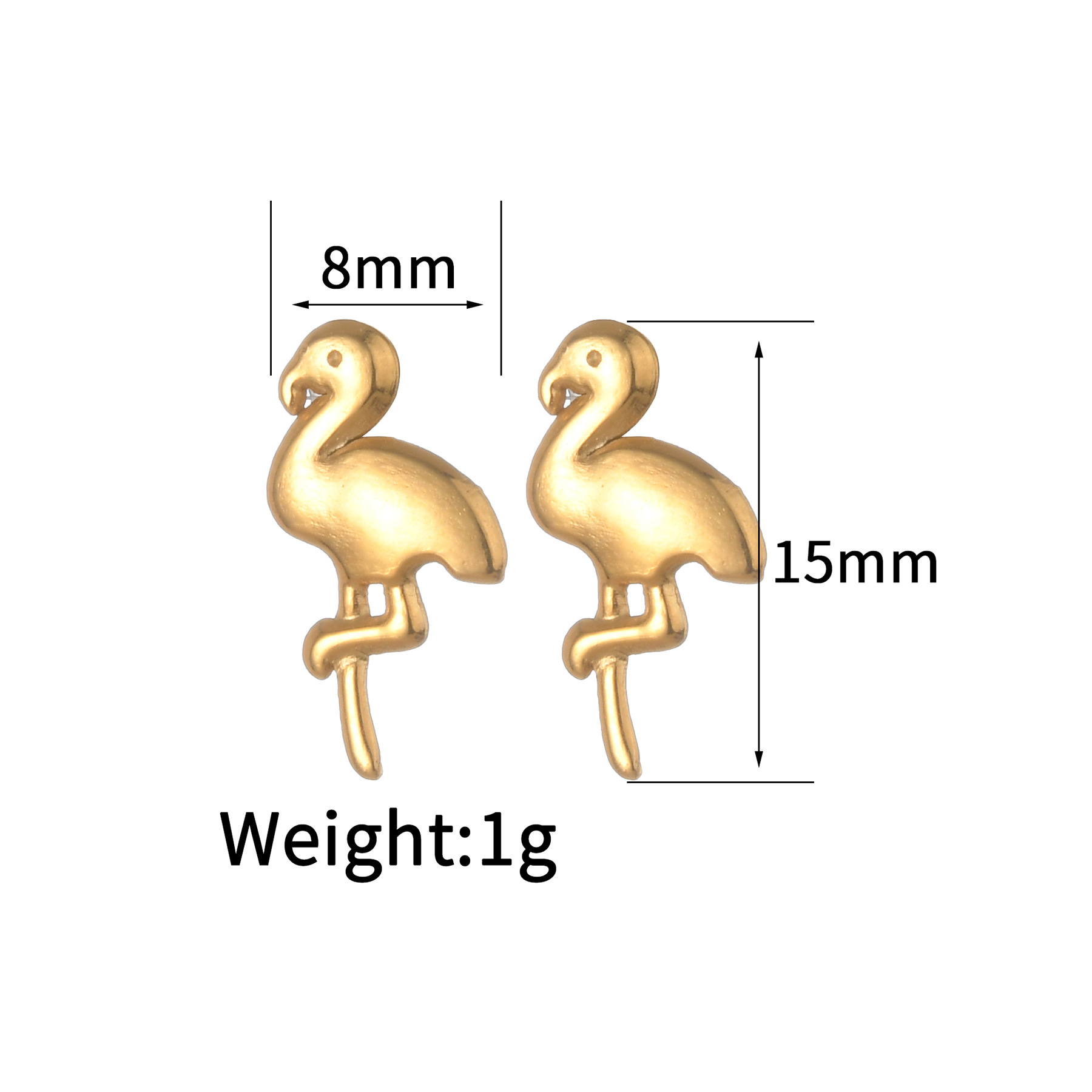 201 Stainless Steel Ear Needle Material 18K Real Gold Plated Plating Material 1 Pair Cute Animal Owl Bee Plating Inlay Titanium Steel Zircon 18K Gold Plated Ear Studs
