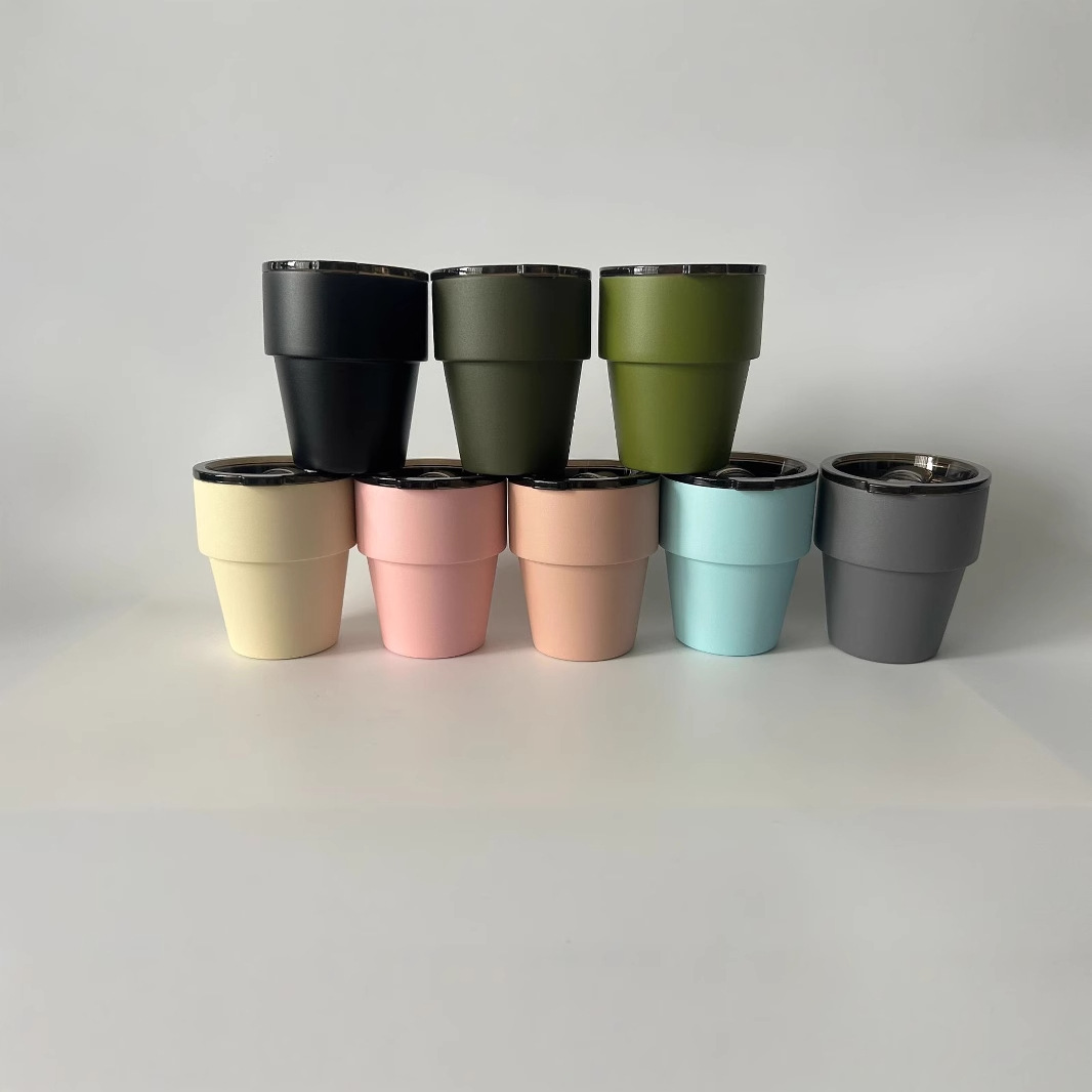 304 Stainless Steel Thermos Cup Double Layer Heat Insulated Coffee Cup Portable Car Small Water Cup Outdoor Beer Cup