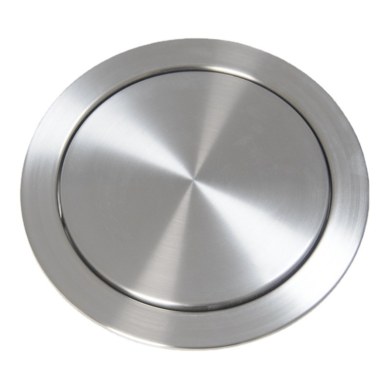 Hotel de acero inoxidable incrustado cubierta basura puede cubrir hogar cocina Rocker cubierta Flip inodoro lavabo cubierta de herramientas