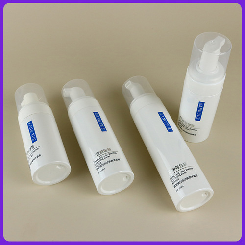 PET plastic cosmetic bottle facial foam pump bottle face wash refill bottle foaming bottle