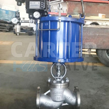 卡特CVS-SO20气动法兰截止阀 不锈钢阀杆防锈 自动化流体控制系统