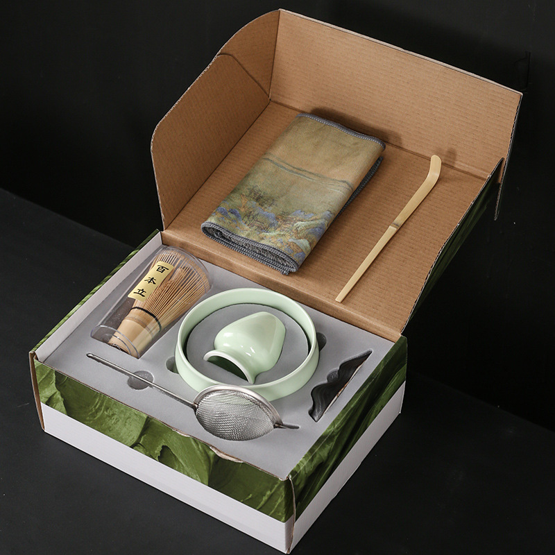 Matcha bowl Japanese-style matcha tea ceramic tea set set tea bamboo matcha brush Baiben Li Song Dynasty tea ceremony Matcha bowl Japanese-style matcha tea ceramic tea set set tea bamboo matcha brush Baiben Li Song Dynasty tea ceremony