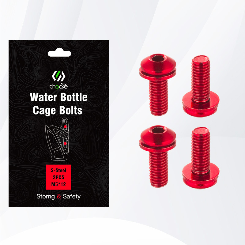 CNC bicicleta botella de agua jaula tornillo carretera montaña bicicleta de acero inoxidable botella de agua jaula tornillo fijo M5x10