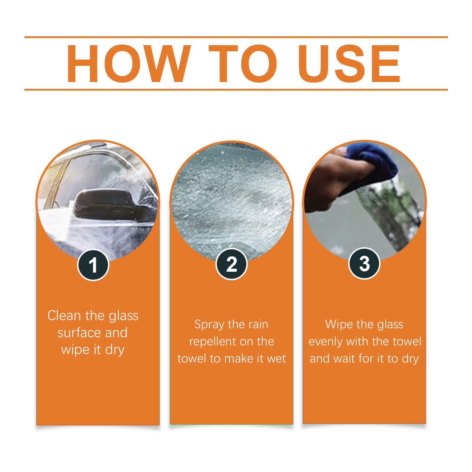 Homonth Car Glass Rainproof Agent Car Windshield Rainproof Waterproof Car Glass Anti-Fog Spray
