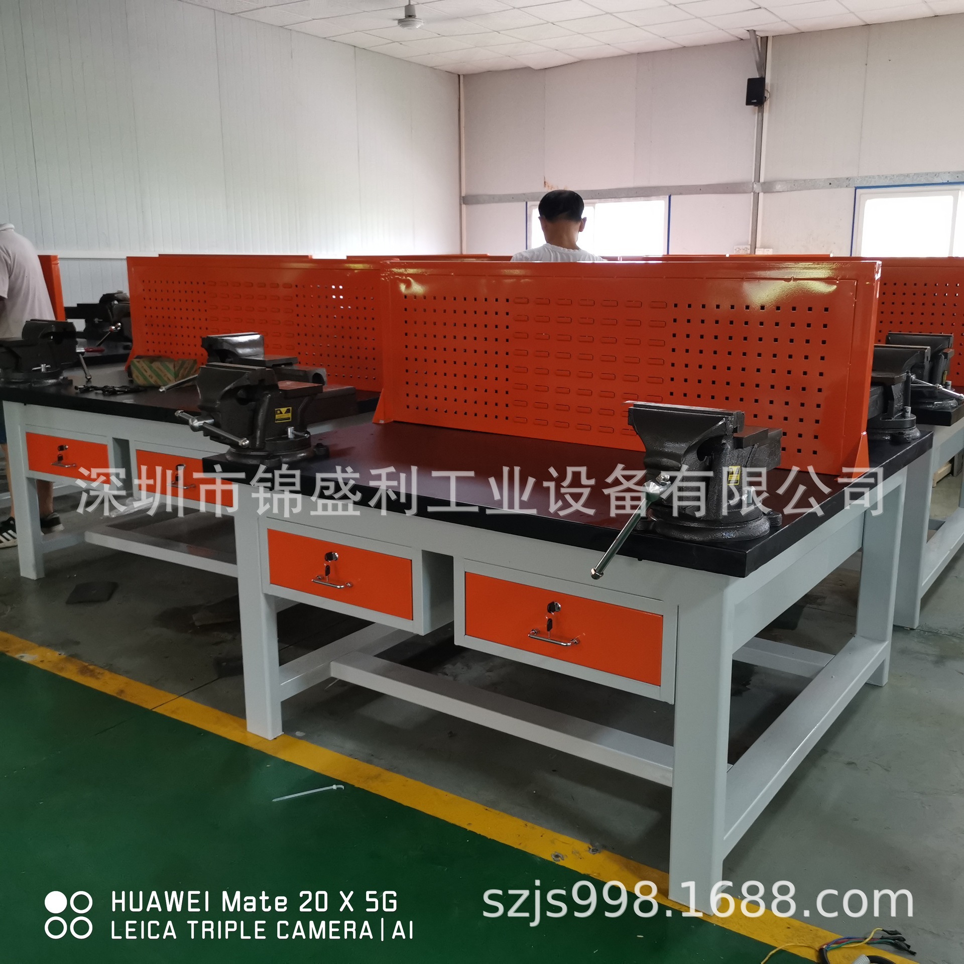 钳工桌四工位钳工实训台技工教学双工位学生台虎钳实训工作台