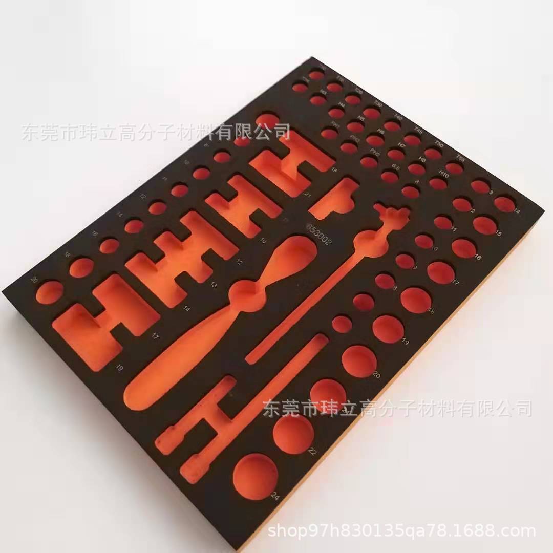 异形EVA雕刻一次成型 EVA泡绵 铝箱包装内衬天地盒加工