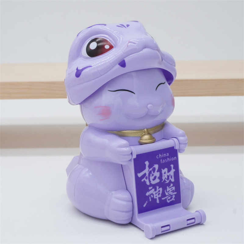太阳能灵蛇招财猫桌面摆件办公室装饰品跨境电商创意礼品车载摆件详情12