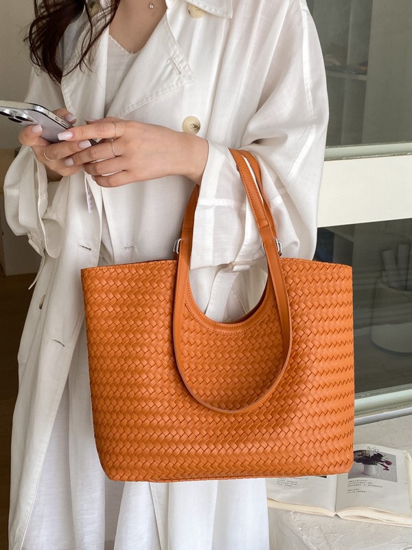 Nicho coreano universal gran capacidad bolso de mujer nuevo tejido relajado sensación de holgura bolso de hombro