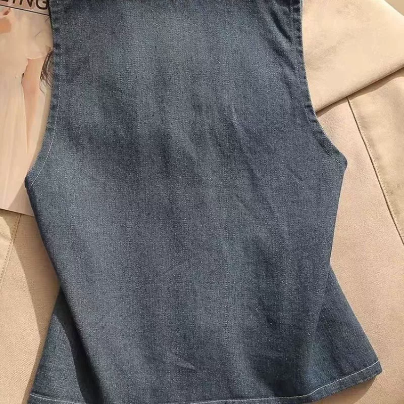 Short denim summer thin sexy vest sleevless