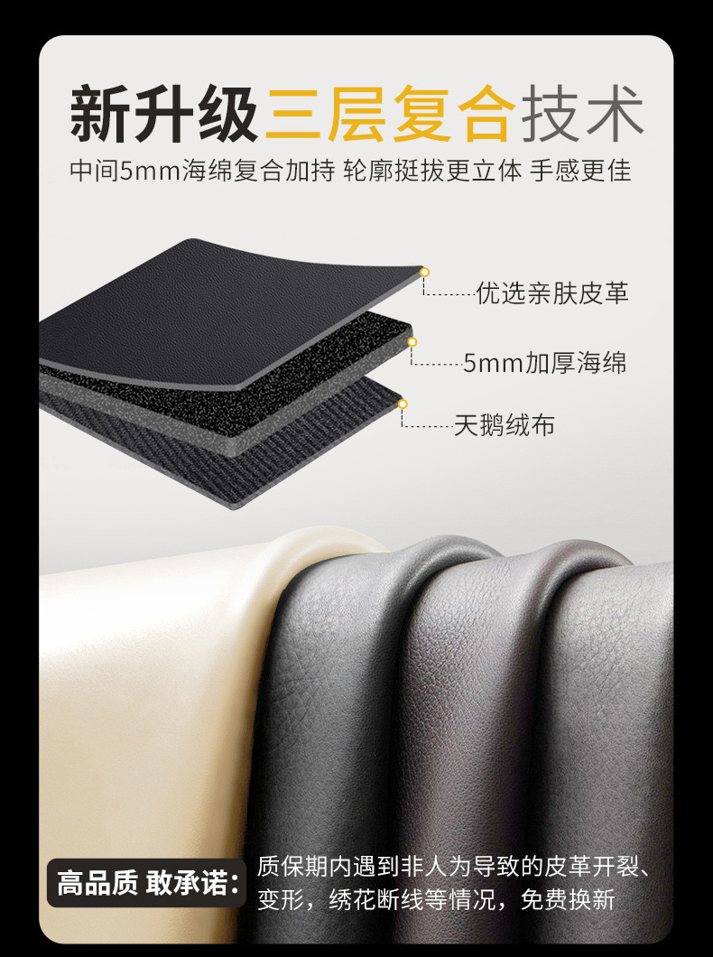 Car Armrest Box Heightening Pad Universal Central Armrest Pillow Leather Memory Foam Armrest Box Pad Lengthened, Widened and Thickeneded