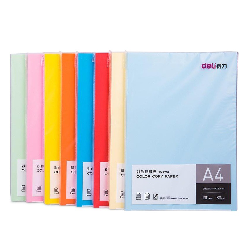 7757/7758 papel de copia 80g color A4 doble cara de inyección de tinta de impresión láser papel de oficina 100 hojas/paquete
