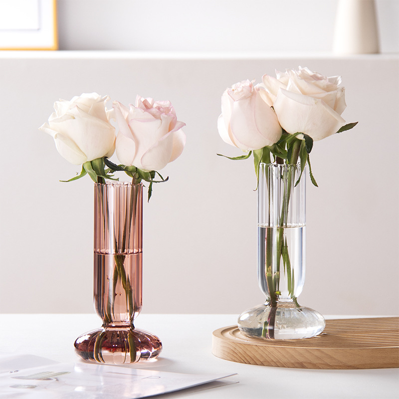 Nuevo simple florero de cristal arreglo decoración sala de estar pasillo modelo comedor Mesa Hotel luz lujo artesanía florero