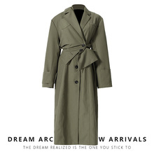 小众独立设计师外套女2023解构两件式可拆卸宽肩帅气长风衣两件套