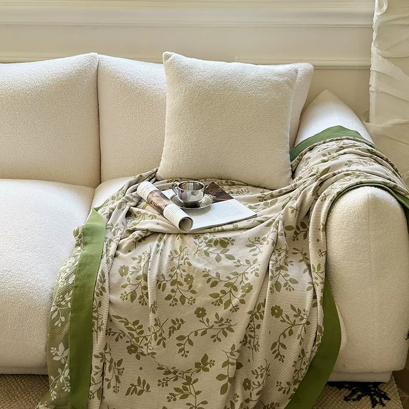 跨境多功能竹棉双层纱布盖毯单人可机洗毛巾被办公室午睡毯空调被