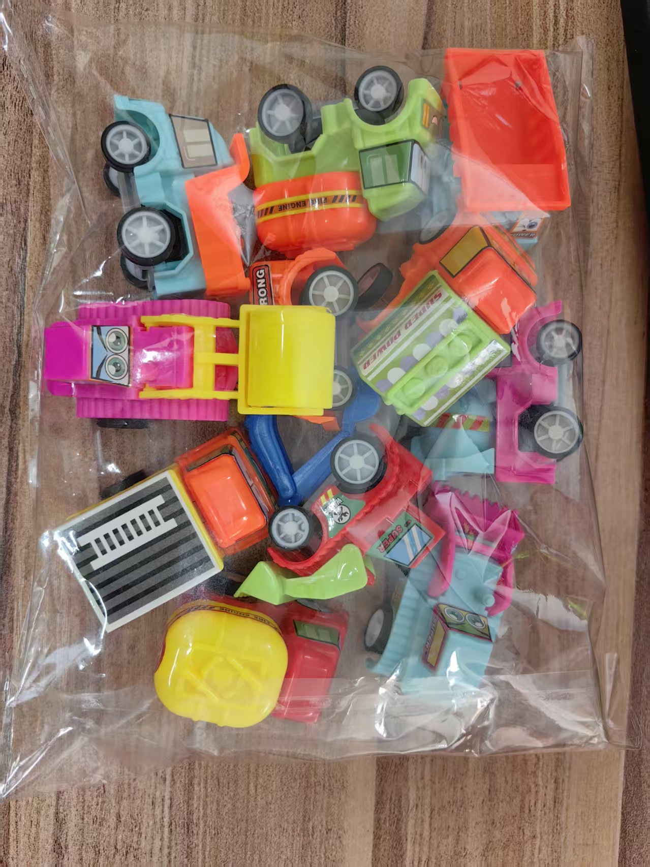 OPP bolsa - carro de ingeniería de dibujos animados