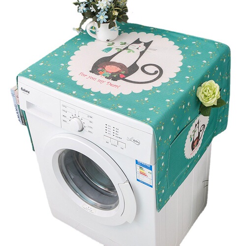 ins fully automatic drum washing machine dust cover single and double door refrigerator microwave oven cotton and linen waterproof cover