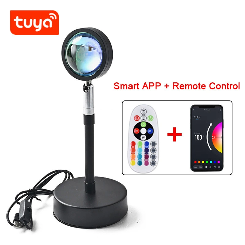 Светильник RGB Sunset Lamp Cross - Border для онлайн-сегмента, интернет-лампа, мерцание закатного света, живые дни, без настройки атмосферы
