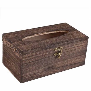 Manufacturer Wooden Desktop Paper Towel Holder, Simple Multi-Functional Storage and Organization Napkin Box, Living Room, Bedroom, Study Paper Holder