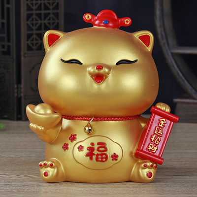 큰 행운의 고양이 (축복) 금