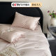 100S long staple cotton pink girl heart princess cotton satin four-piece embroidered rose cotton bedding