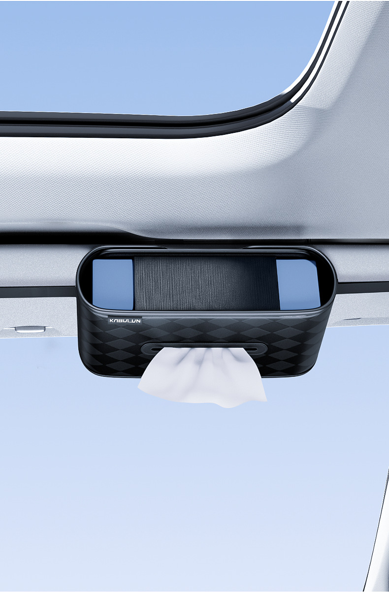 Car sun visor tissue box, multifunctional strap leather tissue box for car, car accessories for behind the seat