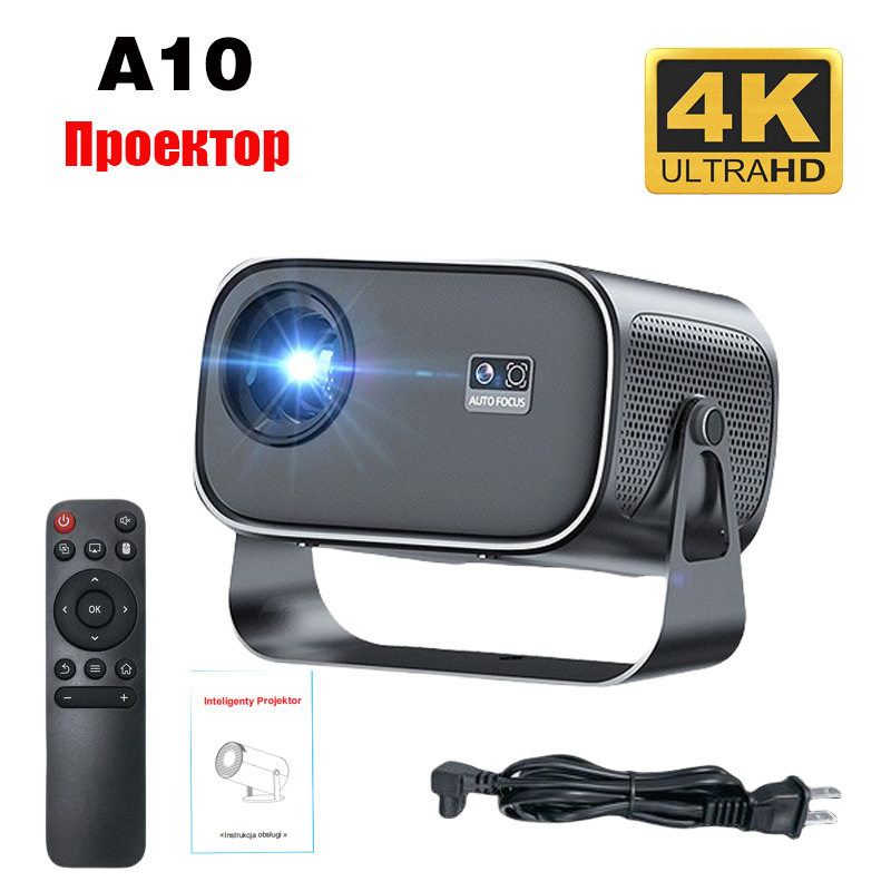 A10 Projector Cross-Border Popular Ultra-High Definition 4K Electric Focus Android 13 Semi-Open Home Foreign Trade Projector