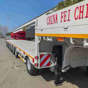 Cross-Border Supply of Low-Bed Semi-Trailer Air Bag Air Suspension Retractable Large Piece Transport Engineering Machinery Semi-Trailer