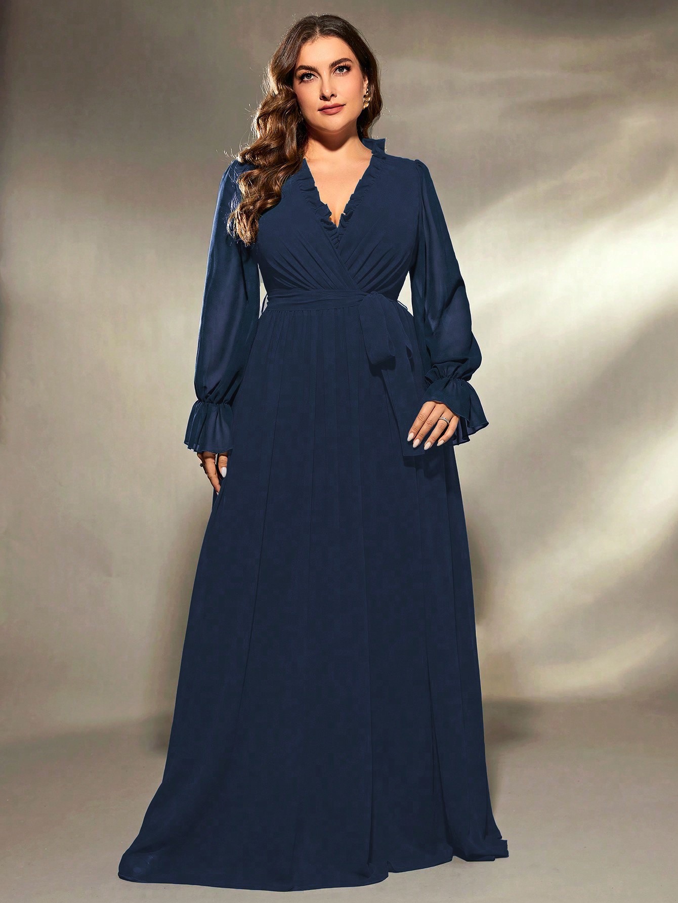 Otoño nuevo vestido de chiffon de mujer larga arena de vacaciones de playa super flauta delgada vestido largo al por mayor