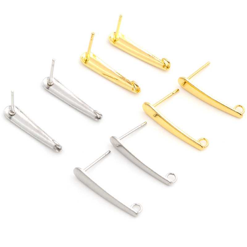 Golden earrings stainless steel