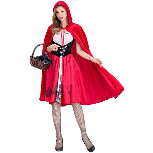 S-3XL Large European and American Halloween cloak Red Riding Hood costume cosplay role-playing game uniform
