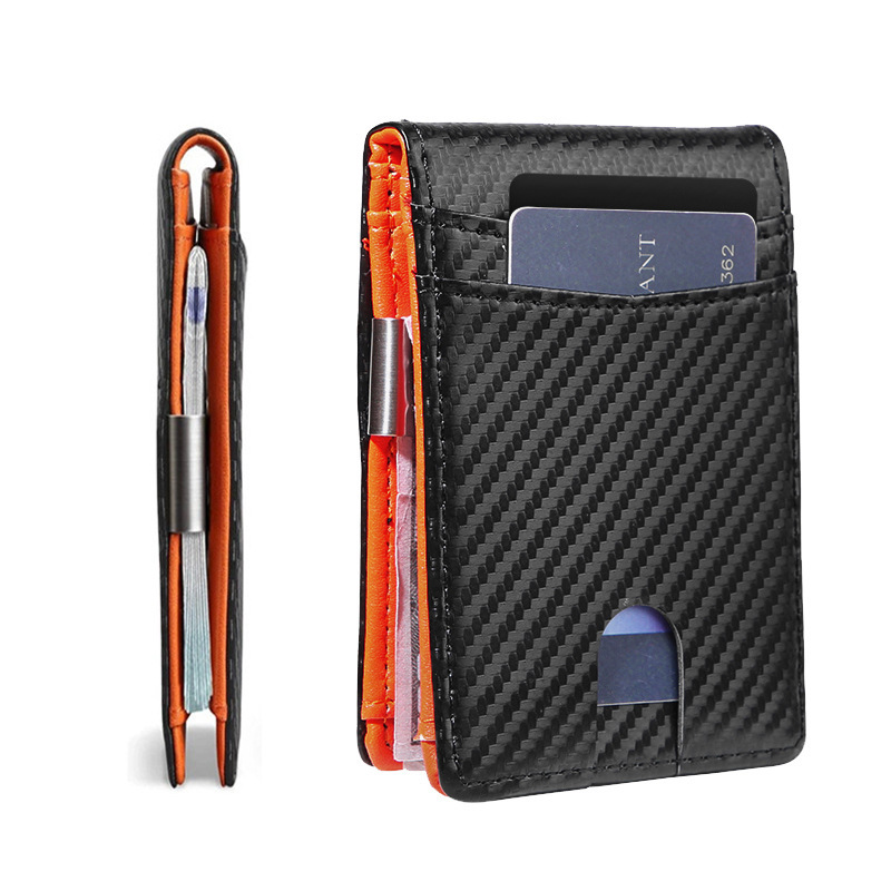 Amazon Aliexpress Cross-Border Export Card Holder Pu Multi-Functional Card Holder Super Fiber Wear-Resistant Rfid Anti-Theft Card Holder