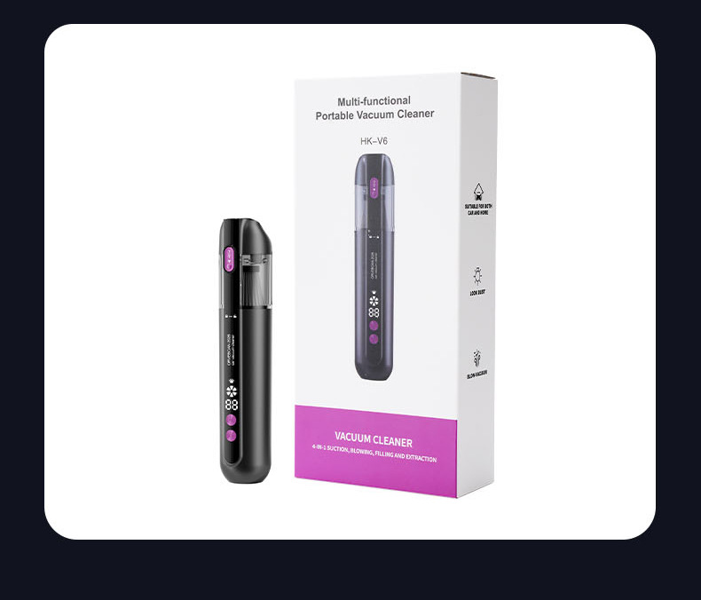 Car Vacuum Cleaner, Wireless, Multi-Functional, High Suction Power, Portable, Small, Wireless Vacuum Cleaner for Car and Home Use