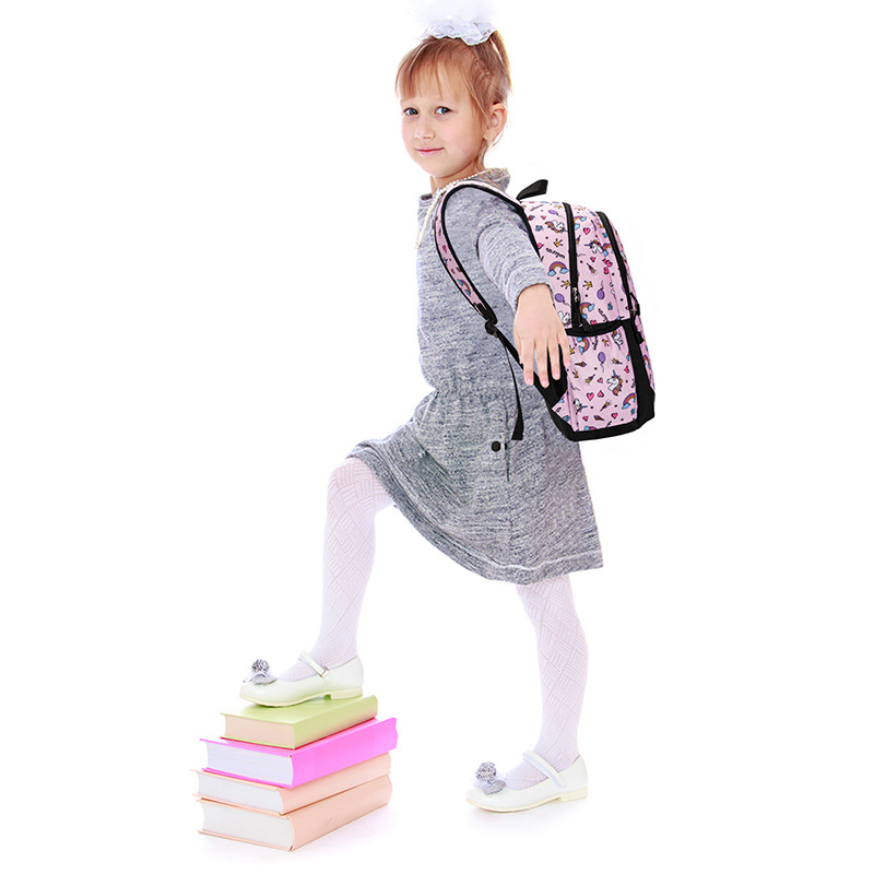 Nuevo bolso de escuela de gran capacidad 45cm dibujos animados impreso mochila para estudiantes de secundaria y grandes moda marca mochila de viaje