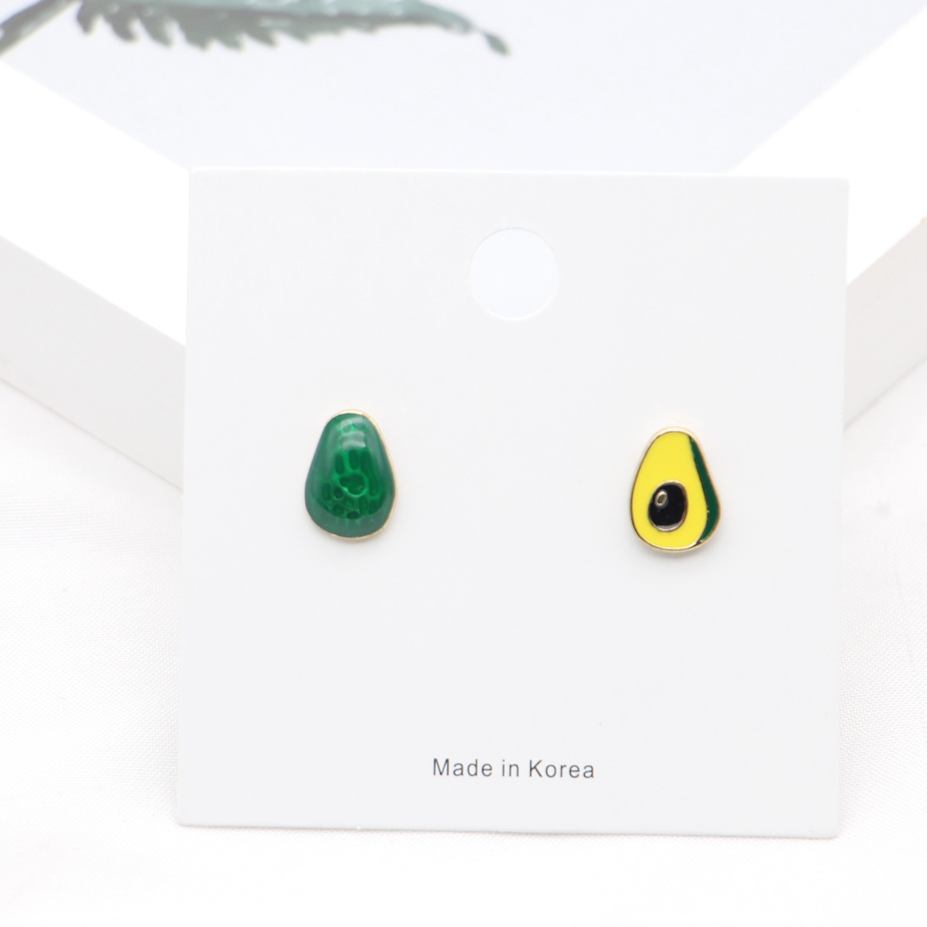 Simple Style Fruit Alloy Enamel Ear Studs 1 Pair display picture 1