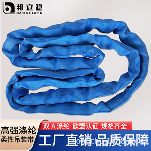Factory Direct Sales Fiber Flexible Sling with Two Ends Buckle Sling Crane Lifting Sling Wholesale Rigging Sling