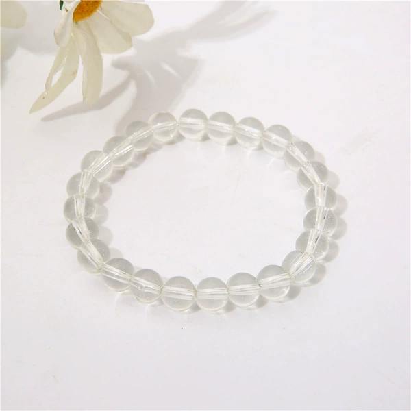 8cm transparent solid white