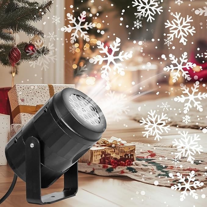 New Year, Spring Festival, snowflake outdoor projection light, rotating decorative pattern, Christmas atmosphere, bar, KTV stage light
