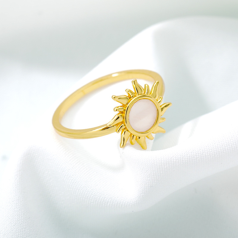 New Sun Flower Simple Ring display picture 4
