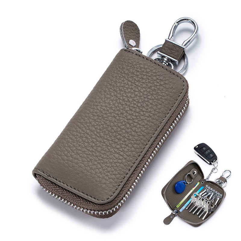 New cross-border genuine leather universal car key case for men and women, multifunctional waist-hanging key pouch, direct supply from manufacturer