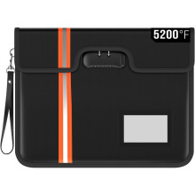 带锁防火文件袋，防水拉链文件袋，防火现金钱包，纸质文件保险袋