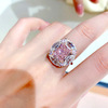 Fresh ring, square zirconium, jewelry, accessory, Korean style, simple and elegant design