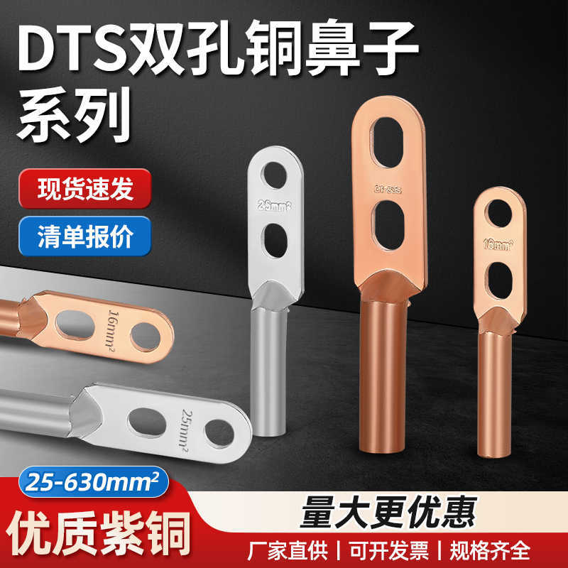 现货供应 厂家铜鼻子规格DTS-70mm2，镀锡酸洗铜鼻子,益展电气