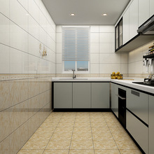 黄色亮面墙砖300x600欧式轻奢卫生间厨房瓷砖厕所防滑地砖新中式