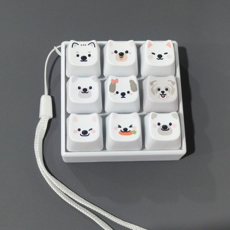 Cute Shiba Inu Paw Patrol Dog Keycap Stress Relief Key Mechanical Keyboard Dark Sunshine Backpack Pendant Animal