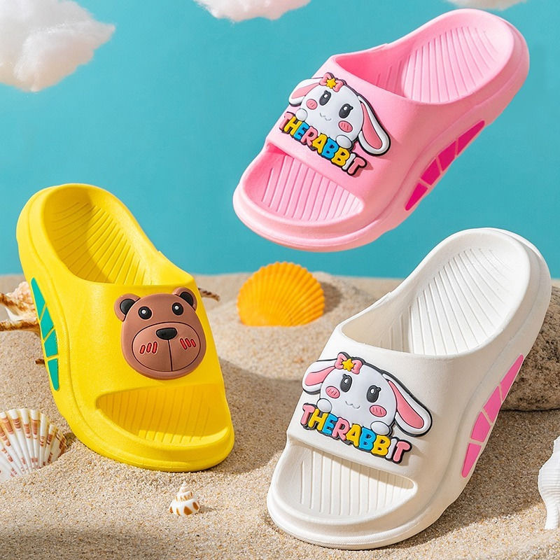 Step-on Feeling Children's Slippers Summer Little Girl Princess Indoor Bathroom Non-slip Soft Bottom Boys' Girls' Baby Cool Slippers